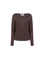 NUKUS Mika Top Kant 334 chocolate