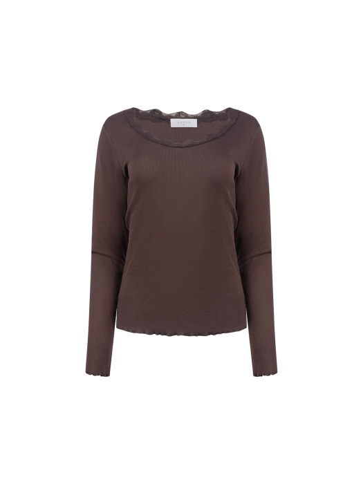 NUKUS Mika Top Kant 334 chocolate