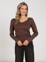 NUKUS Mika Top Kant 334 chocolate