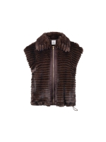 NUKUS Harriet Gilet Zipper 334 chocolate