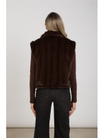 NUKUS Harriet Gilet Zipper 334 chocolate