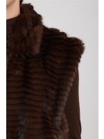NUKUS Harriet Gilet Zipper 334 chocolate
