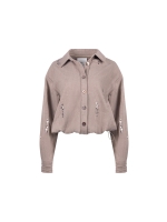 NUKUS Annelynn Blouse Paillet 60 taupe