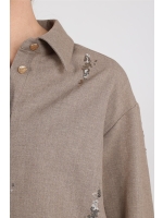 NUKUS Annelynn Blouse Paillet 60 taupe