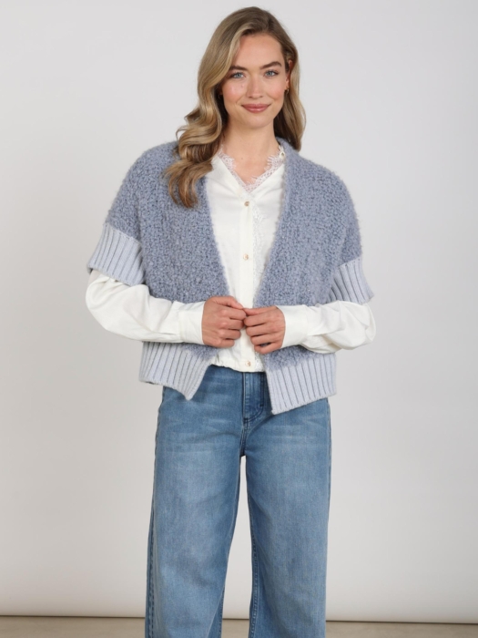 NUKUS Bell Cardigan 46 sky