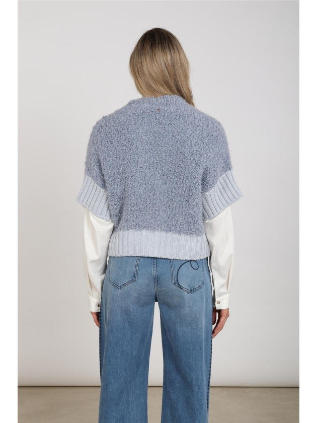 NUKUS Bell Cardigan 46 sky