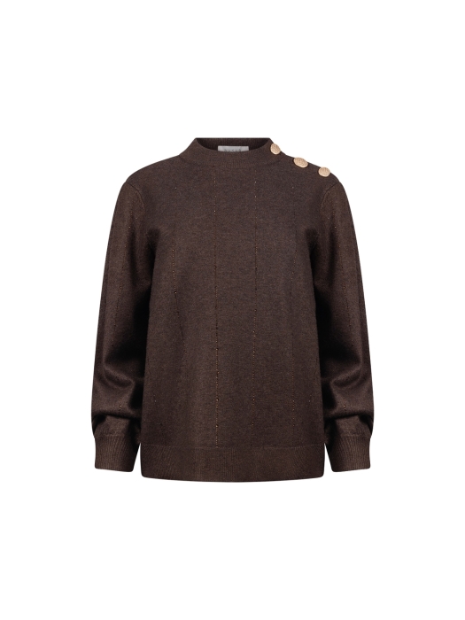 NUKUS Molly Pullover Strass 334 chocolate
