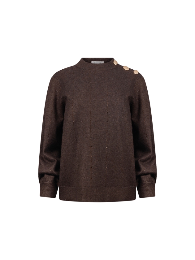 NUKUS Molly Pullover Strass 334 chocolate