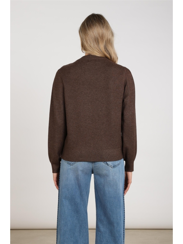 NUKUS Molly Pullover Strass 334 chocolate