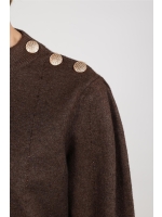 NUKUS Molly Pullover Strass 334 chocolate