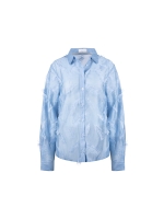 NUKUS Aysha Blouse Feathers 46 sky