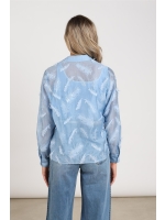 NUKUS Aysha Blouse Feathers 46 sky