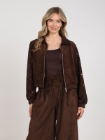 NUKUS Daisy Bomber Suede 334 chocolate