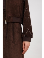NUKUS Daisy Bomber Suede 334 chocolate