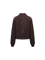 NUKUS Daisy Bomber Suede 334 chocolate