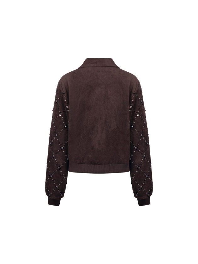 NUKUS Daisy Bomber Suede 334 chocolate