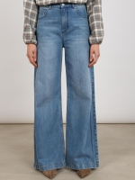 NUKUS Stevi Pants Embroidery 298 blue denim