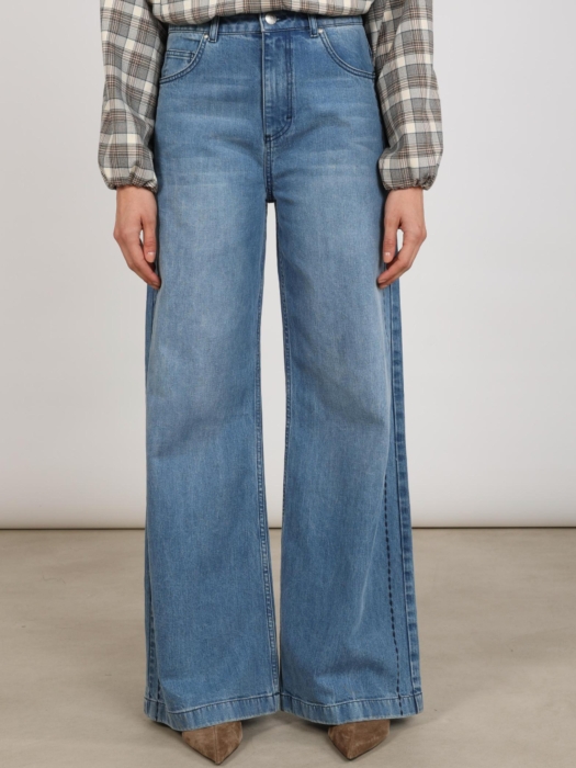 NUKUS Stevi Pants Embroidery 298 blue denim
