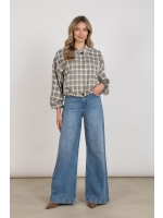 NUKUS Stevi Pants Embroidery 298 blue denim