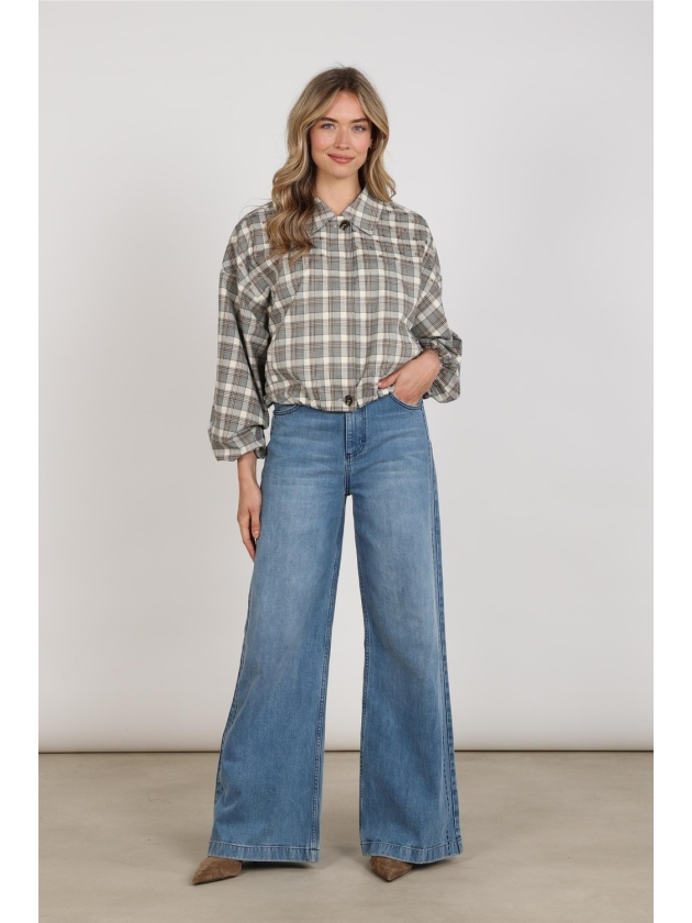 NUKUS Stevi Pants Embroidery 298 blue denim