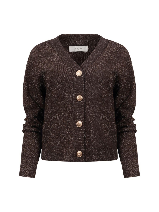 NUKUS Willa Cardigan 334 chocolate