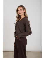 NUKUS Willa Cardigan 334 chocolate