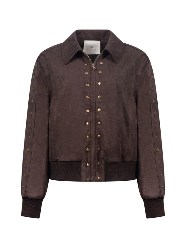NUKUS Doretta Jacket Studs 334 chocolate
