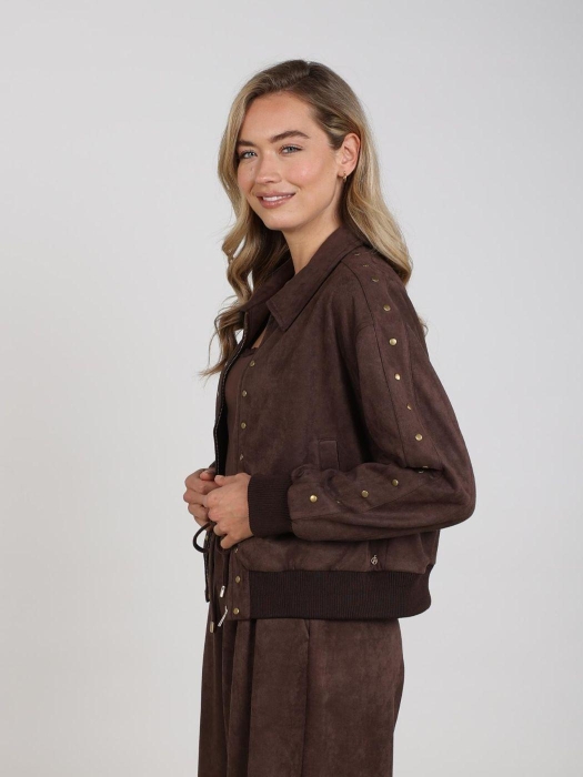 NUKUS Doretta Jacket Studs 334 chocolate