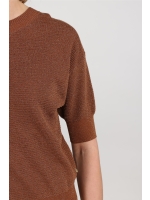 NUKUS Kinty Top Lurex 385 espresso