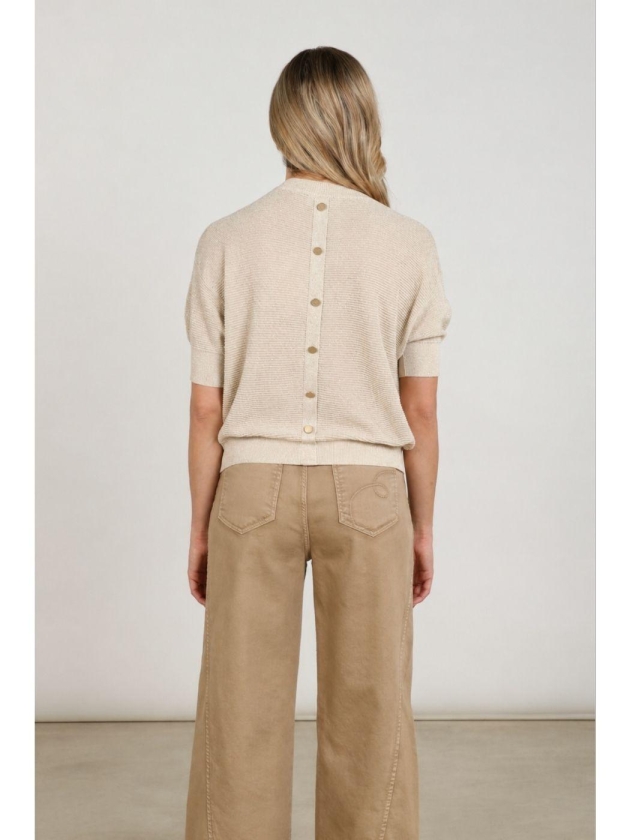 NUKUS Kinty Top Lurex 9 sand