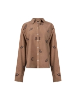 NUKUS Noor Blouse Beads 335 toffee