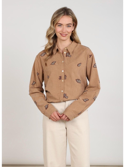 NUKUS Noor Blouse Beads 335 toffee