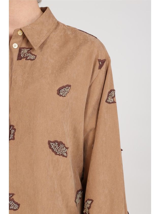 NUKUS Noor Blouse Beads 335 toffee