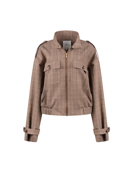 NUKUS Hope Jacket Check 335 toffee