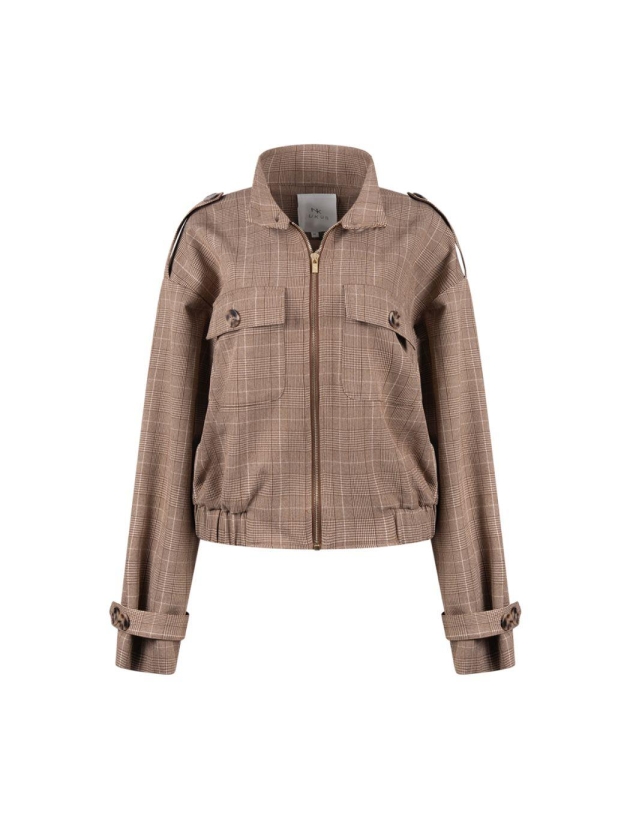NUKUS Hope Jacket Check 335 toffee