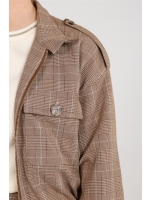 NUKUS Hope Jacket Check 335 toffee