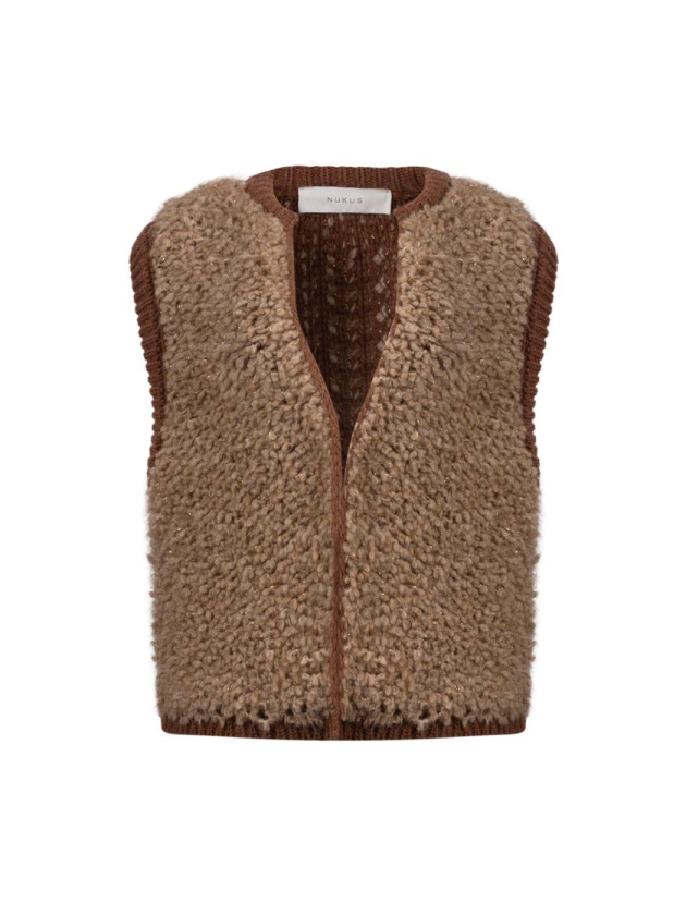 NUKUS Lana Gilet 391 toffee/espresso