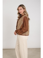 NUKUS Lana Gilet 391 toffee/espresso