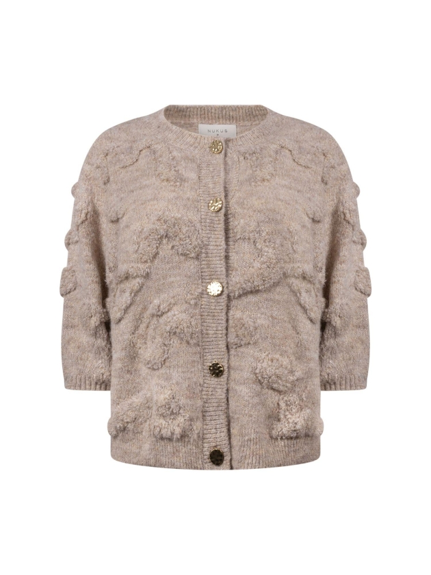 NUKUS Maggy Cardigan SS 9 sand