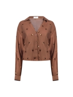 NUKUS Anika Blouse Paillet 385 espresso