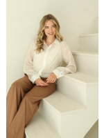 NUKUS Ally Blouse Square Embroidery 17 off white