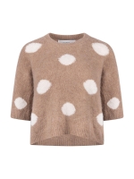 NUKUS Lara Pullover Dots 60 taupe