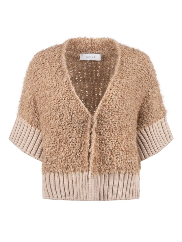 NUKUS Bell Cardigan 335 toffee