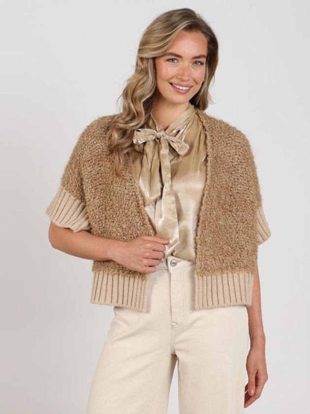 NUKUS Bell Cardigan 335 toffee