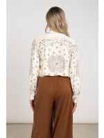 NUKUS Angie Blouse Tie Paisley 318 offwhite/toffee