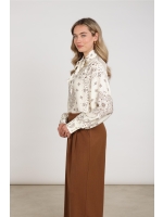 NUKUS Angie Blouse Tie Paisley 318 offwhite/toffee