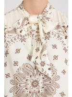 NUKUS Angie Blouse Tie Paisley 318 offwhite/toffee