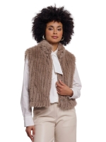 Rino en Pelle Waistcoat with closure 11100 mocha latte