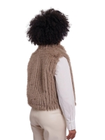 Rino en Pelle Waistcoat with closure 11100 mocha latte
