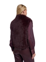 Rino en Pelle Waistcoat with closure 10873 chocolate bean